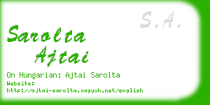 sarolta ajtai business card